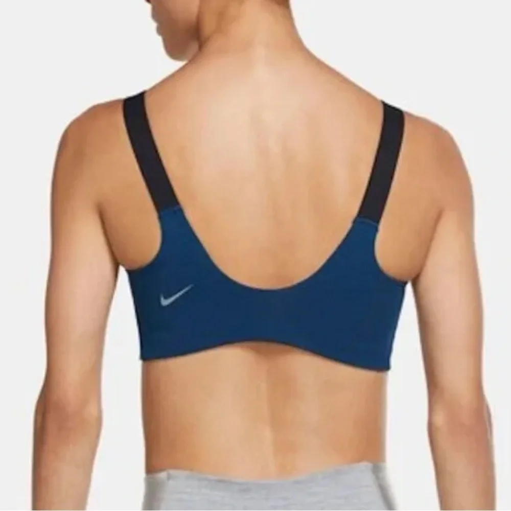 Nike Swoosh Sports Bra, Medium, Blue/Silver, NWT